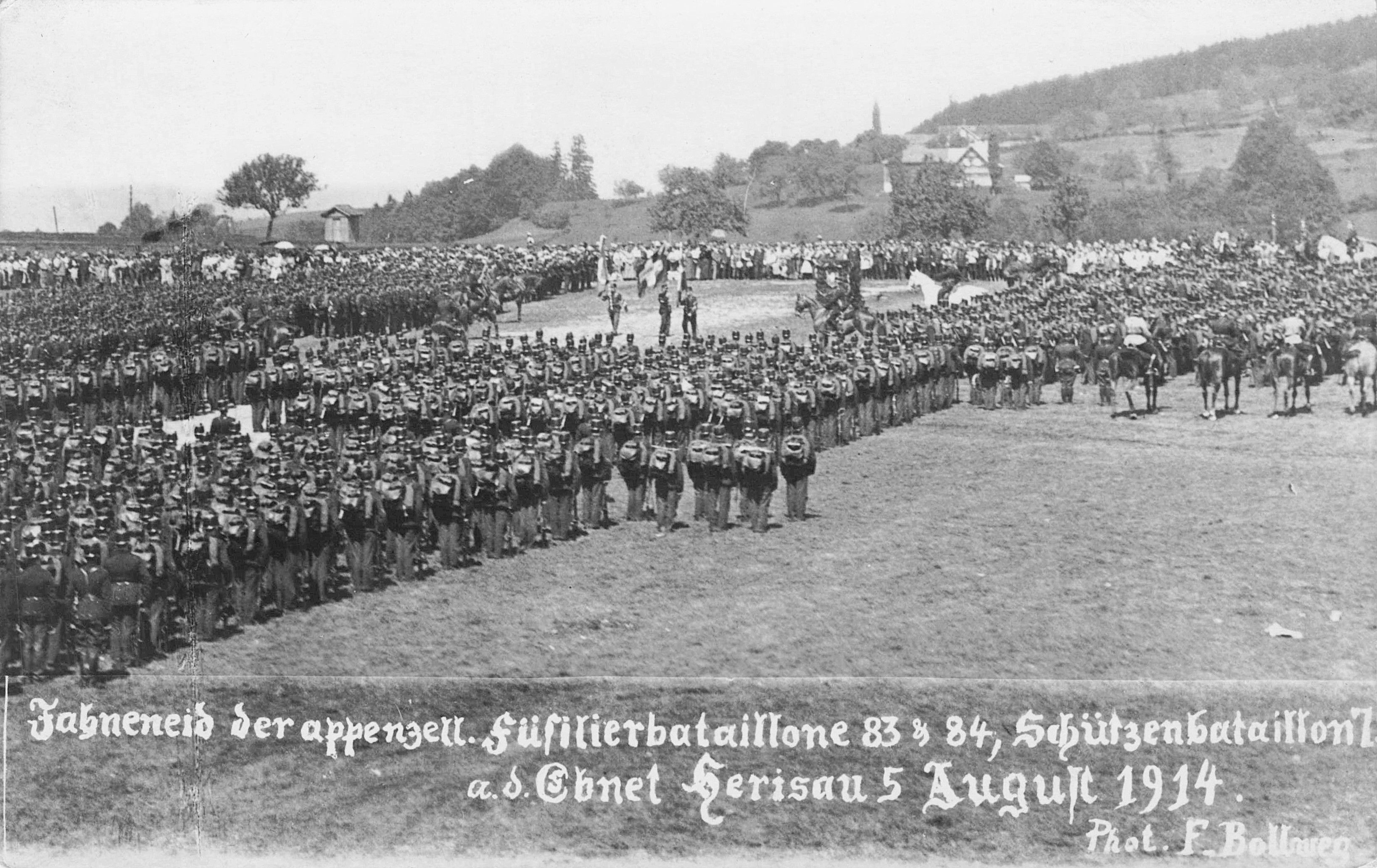 Füs Bat 83, 84 und Schützenbat a.d im Ebnet 1914