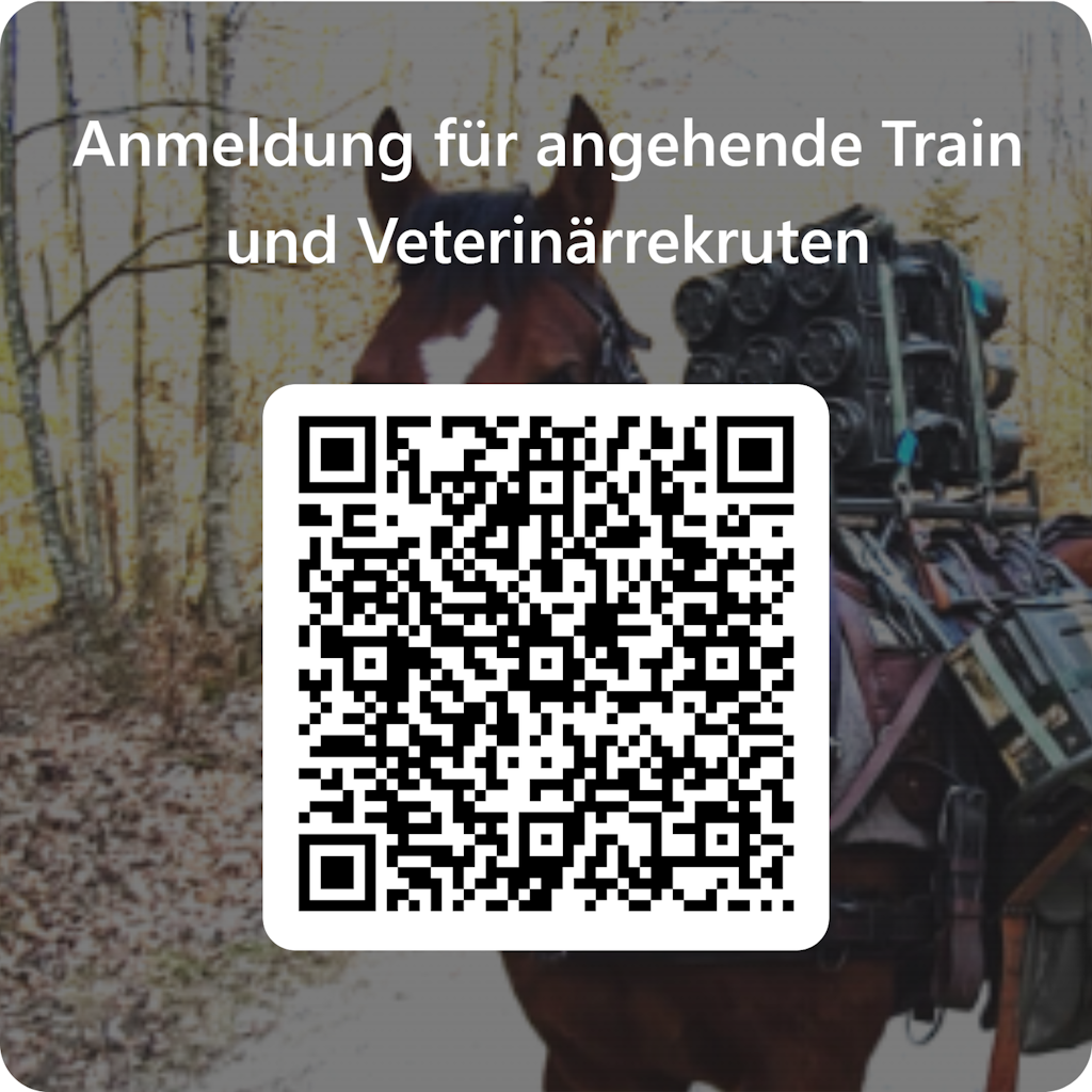 QR-Code Anmeldung Vorkurs für angehende Train- und Veterinärrekruten