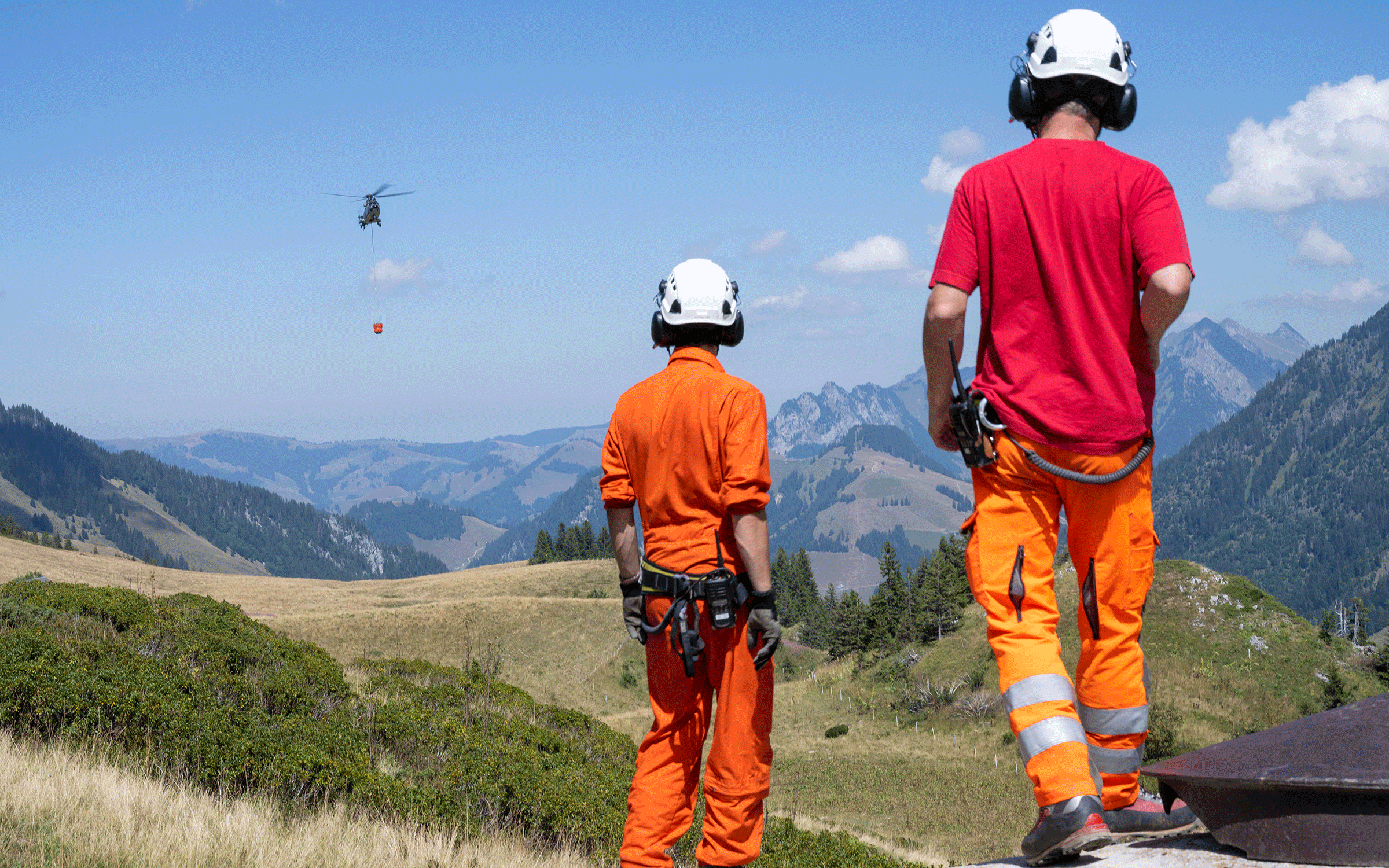 Wassertransport im Kanton Fribourg im August 2022. ©VBS/DDPS, Jonas Kambli
