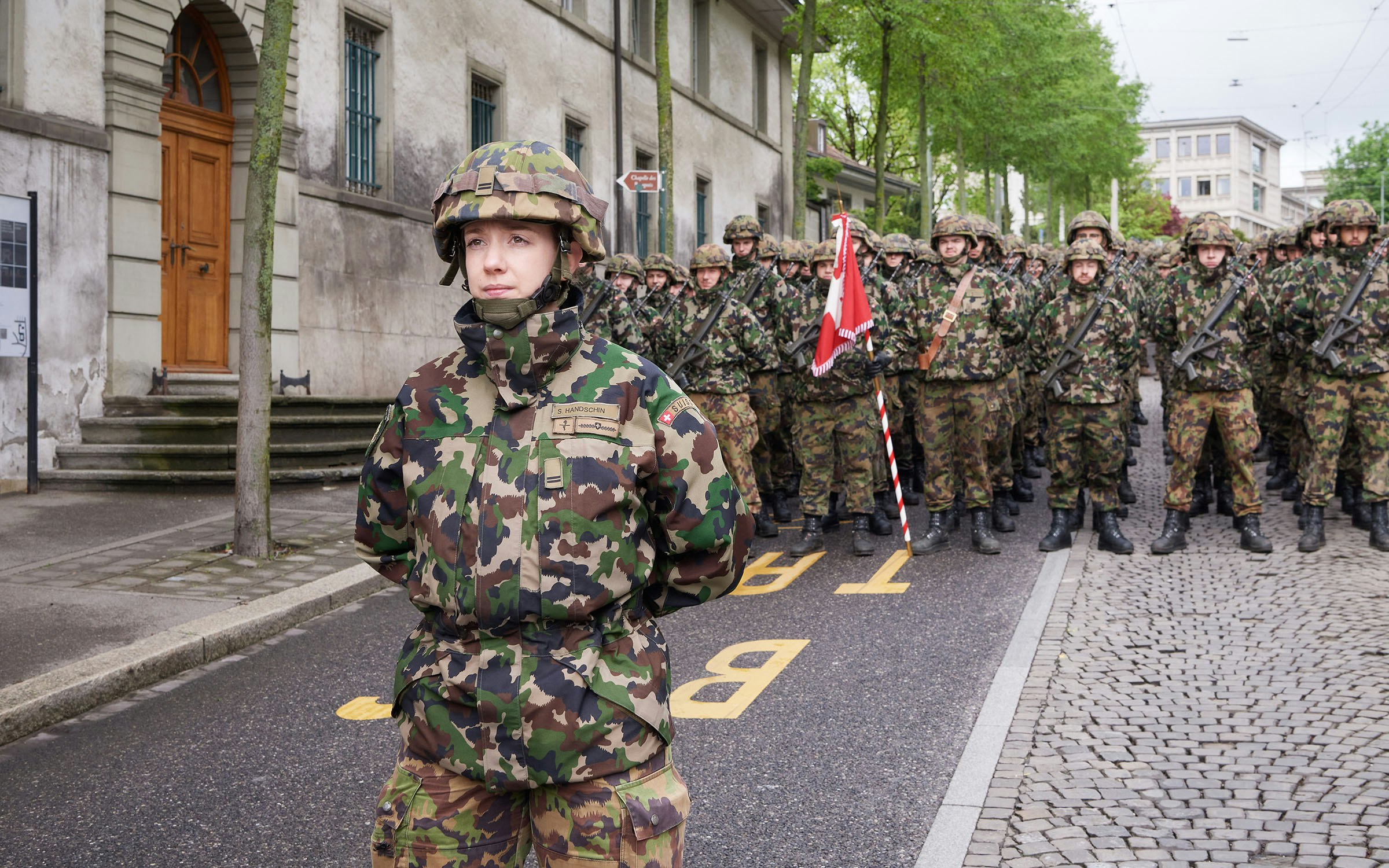 Feierlichkeiten zur Schliessung der Kaserne La Poya in Freiburg FR