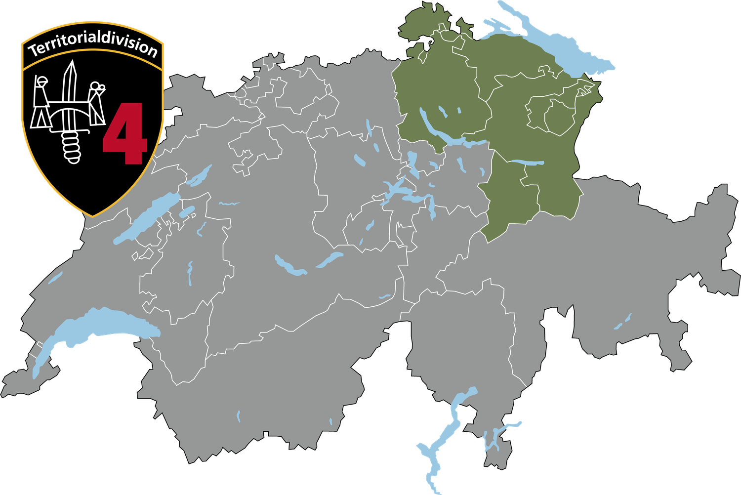 Geografischer Verantwortungsbereich Ter Div 4