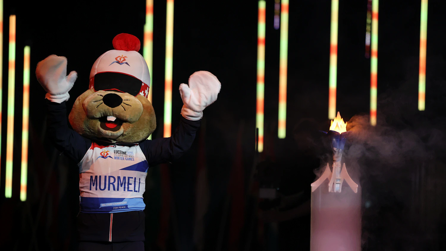 Eindrücke von der Eröffnungszeremonie der 5. Winter-Militärweltspiele 2025 in Luzern.