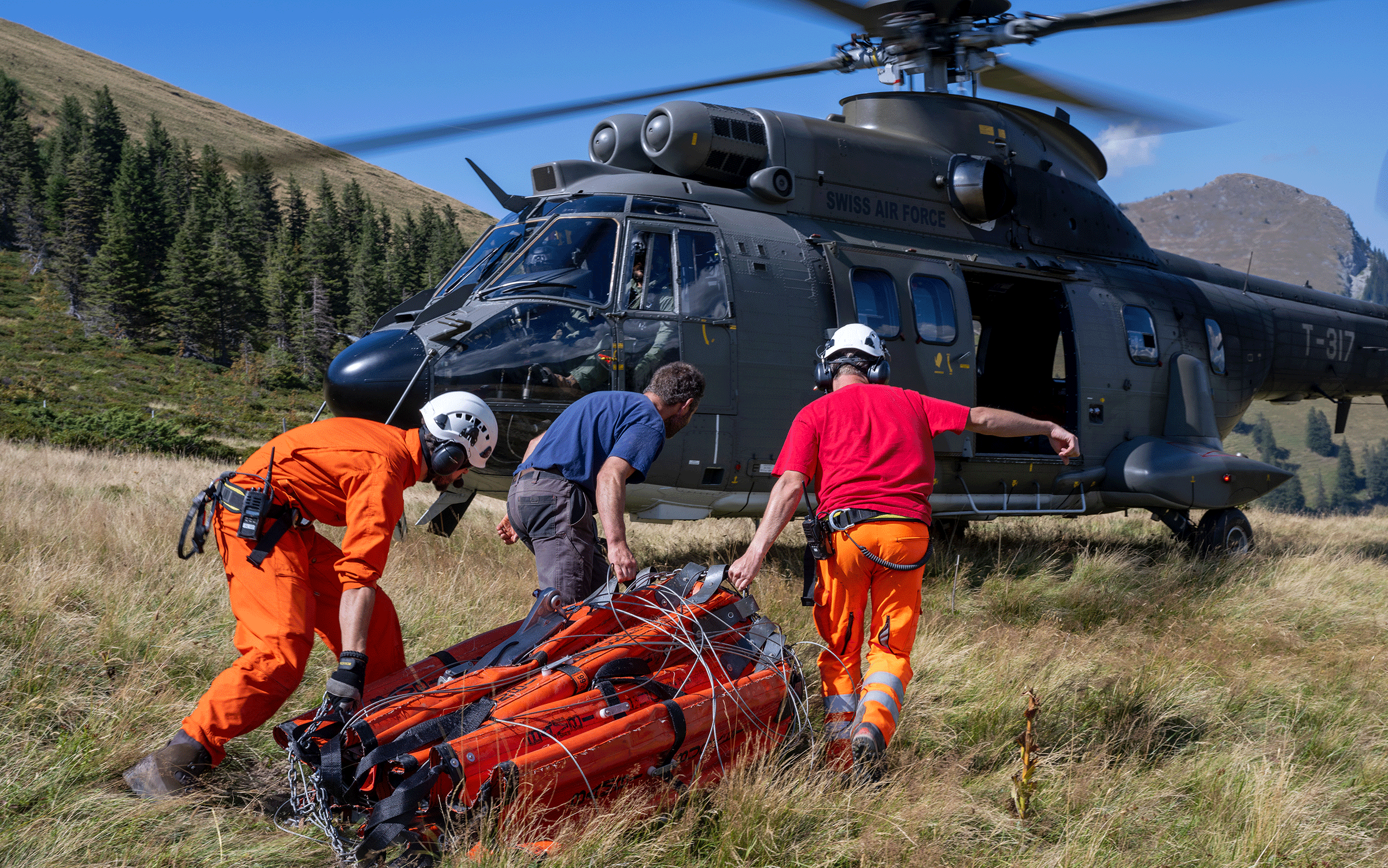 Wassertransport im Kanton Fribourg im August 2022. ©VBS/DDPS, Jonas Kambli