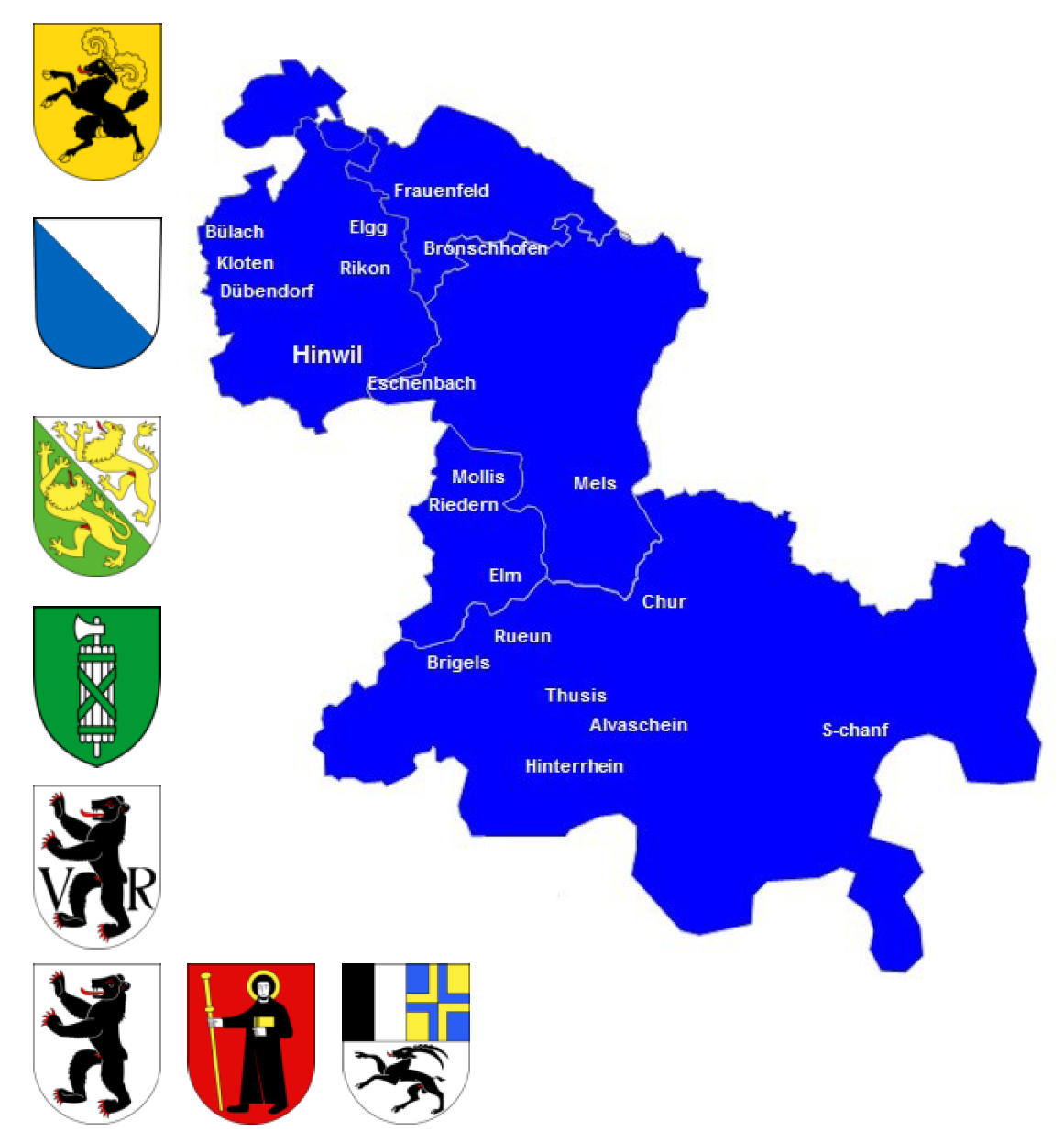 Armeelogistikcenter Verantwortungsgebiet Hinwil