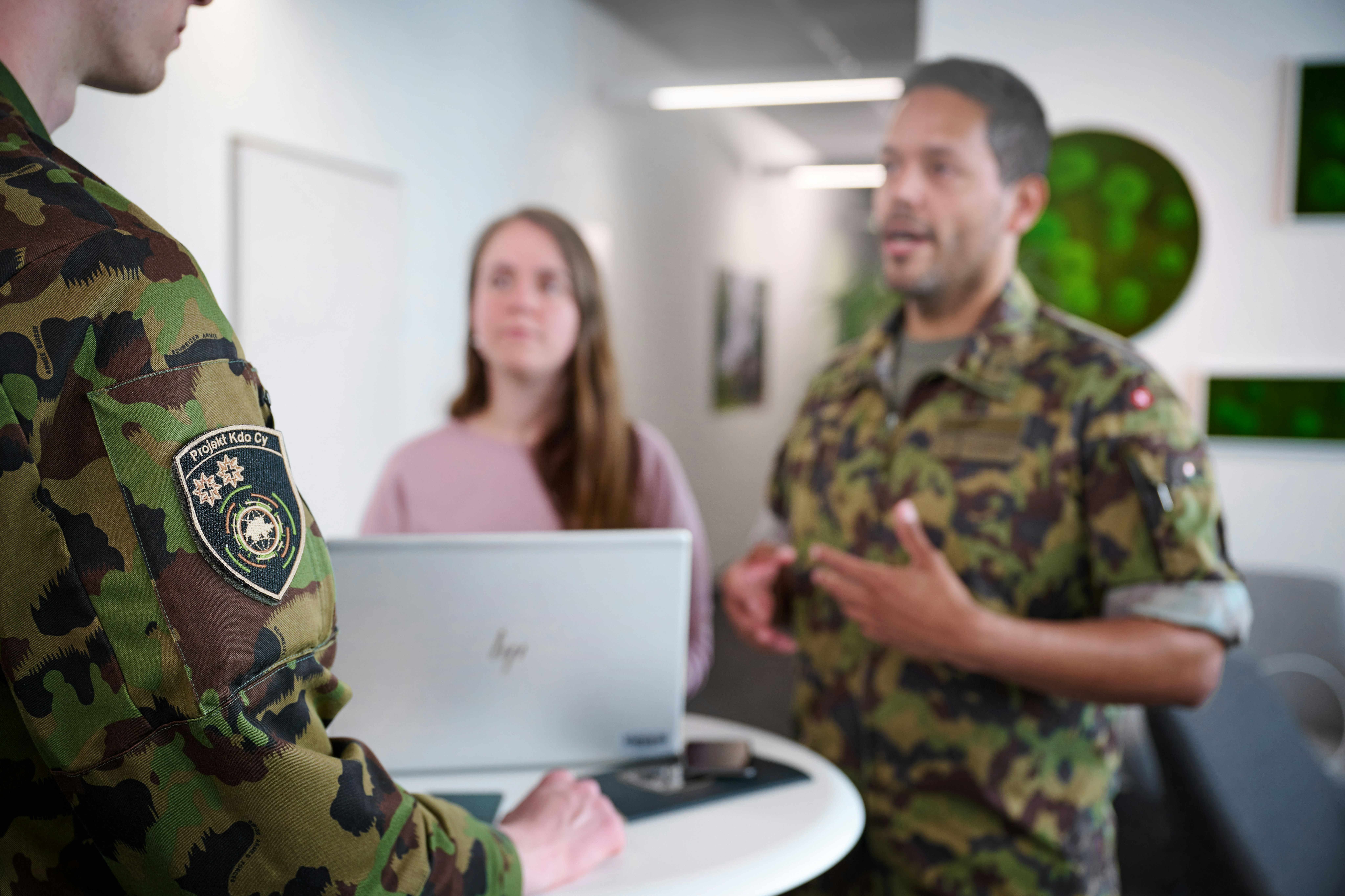 Cyber Command project, cyber defence, defence, meeting, shoulder board, insignia