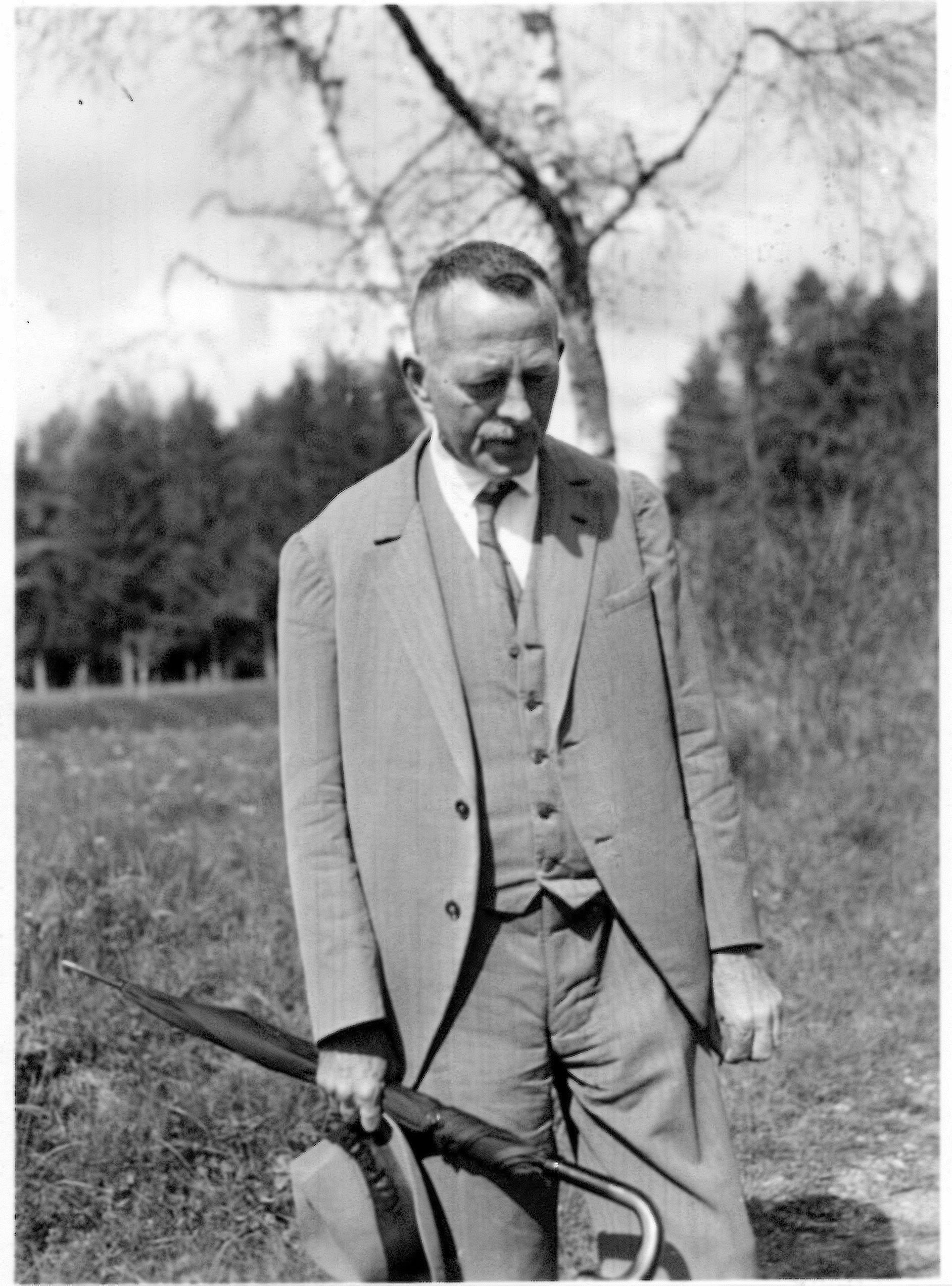 Robert Walser 23.04.1939 Herisau-Wil, Foto: Carl Seelig