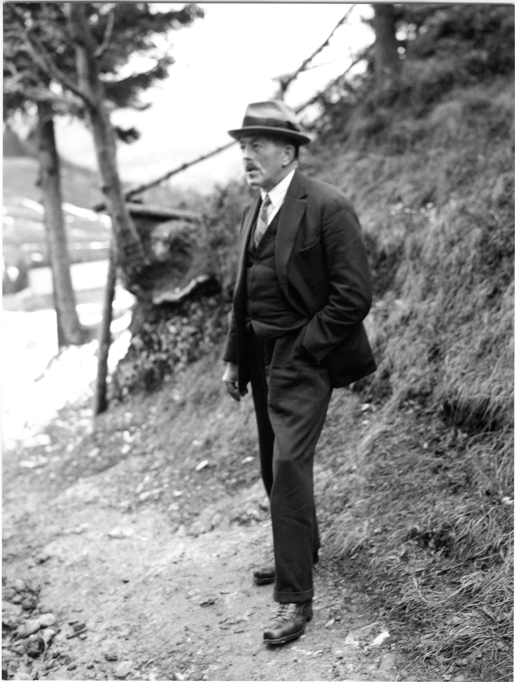 Robert Walser 03.01.1937 Gäbris, Foto: Carl Seelig