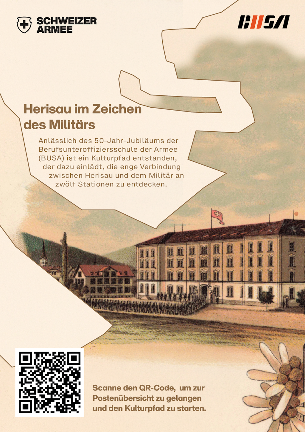 Flyer Kulturpfad BUSA 50 Jahr Feier