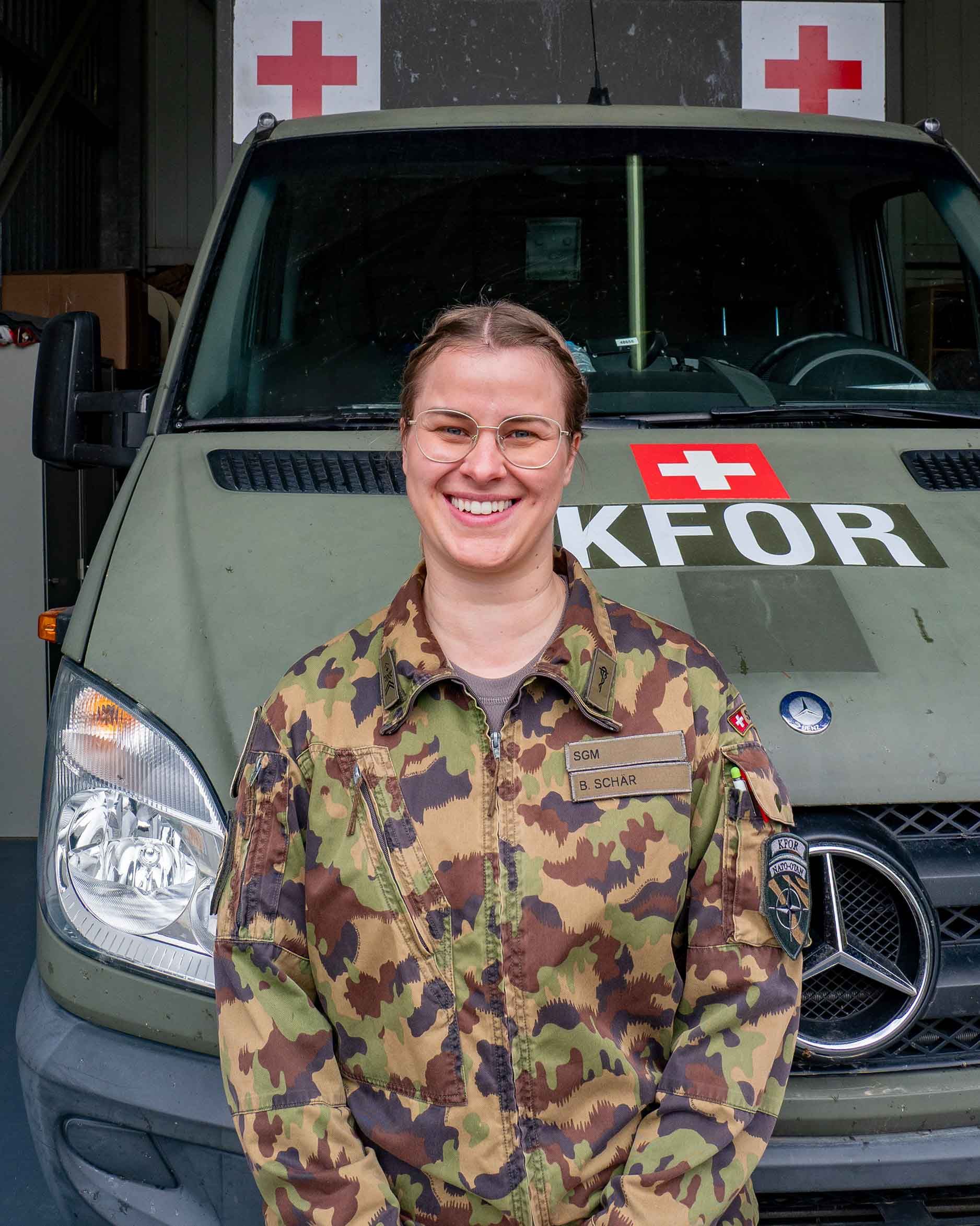 Fw Béatrice Schär, Chief Nurse SWISSCOY 52