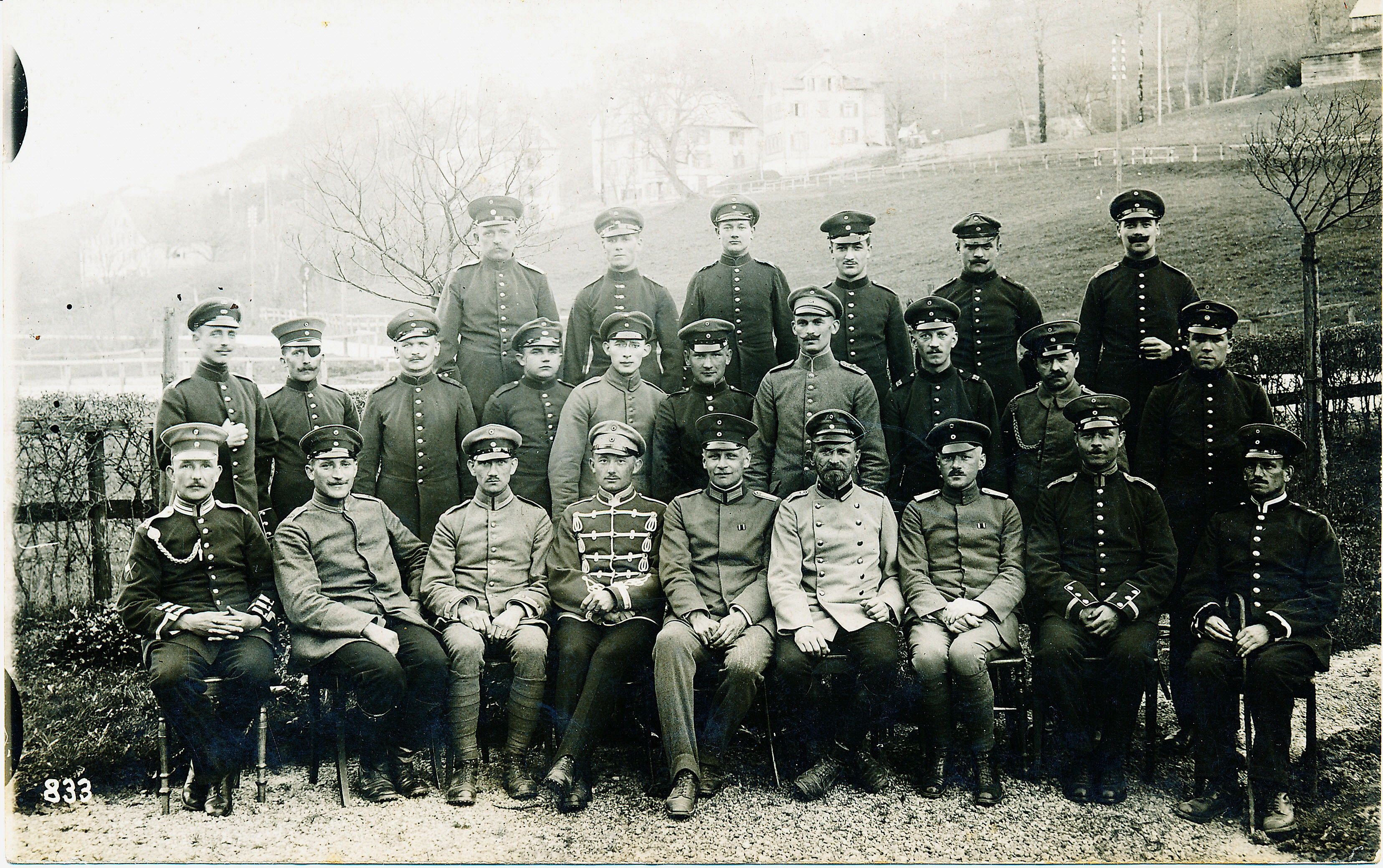 Deutsche Kriegsinternierte im Heinrichsbad 1917