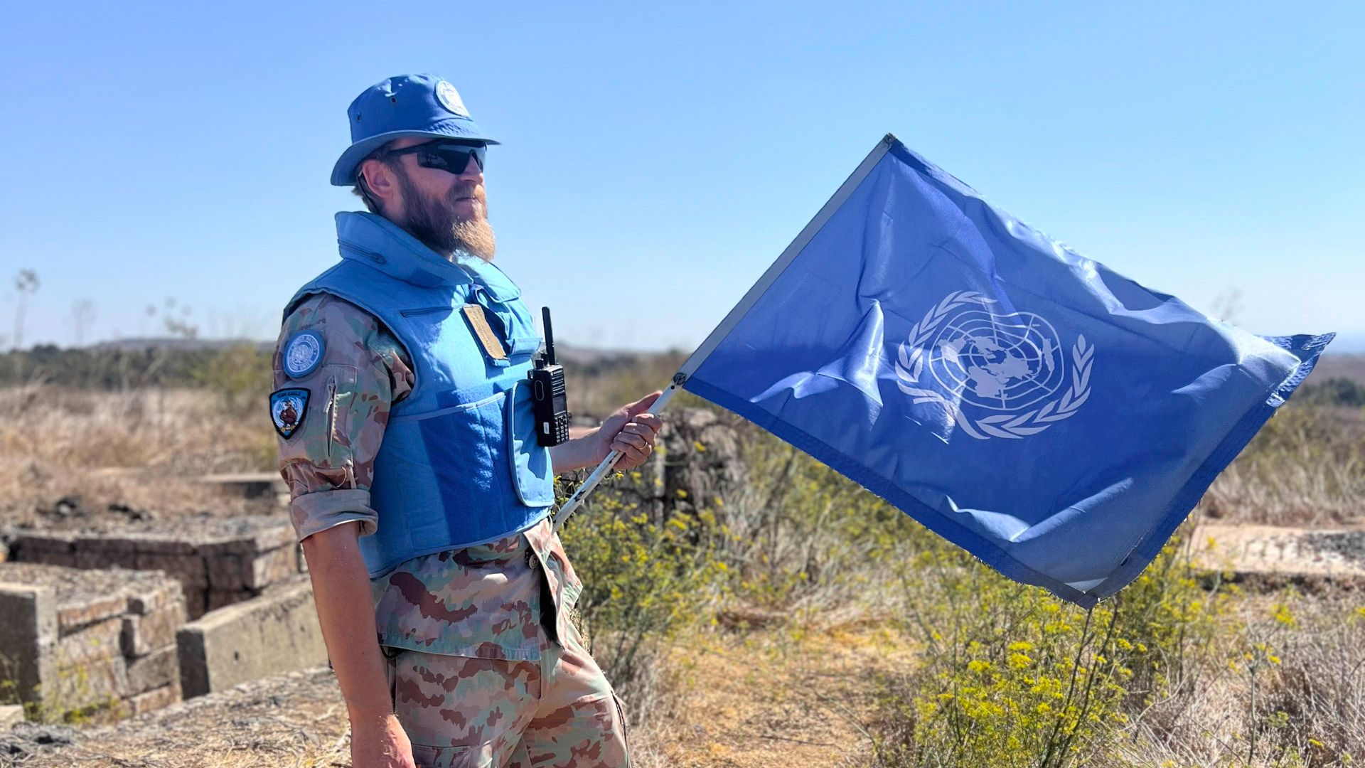 Le major Sandro Abderhalden est régulièrement en patrouille sur le plateau du Golan (ici à des fins d’observation et de rapport dans la zone démilitarisée près de la ligne Alpha), une activité qui fait partie des opérations mobiles.