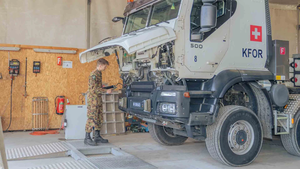 Avec la reprise du commandement de la compagnie de transport multinationale de la KFOR, le groupe de maintenance a également été renforcé sur le plan des effectifs.