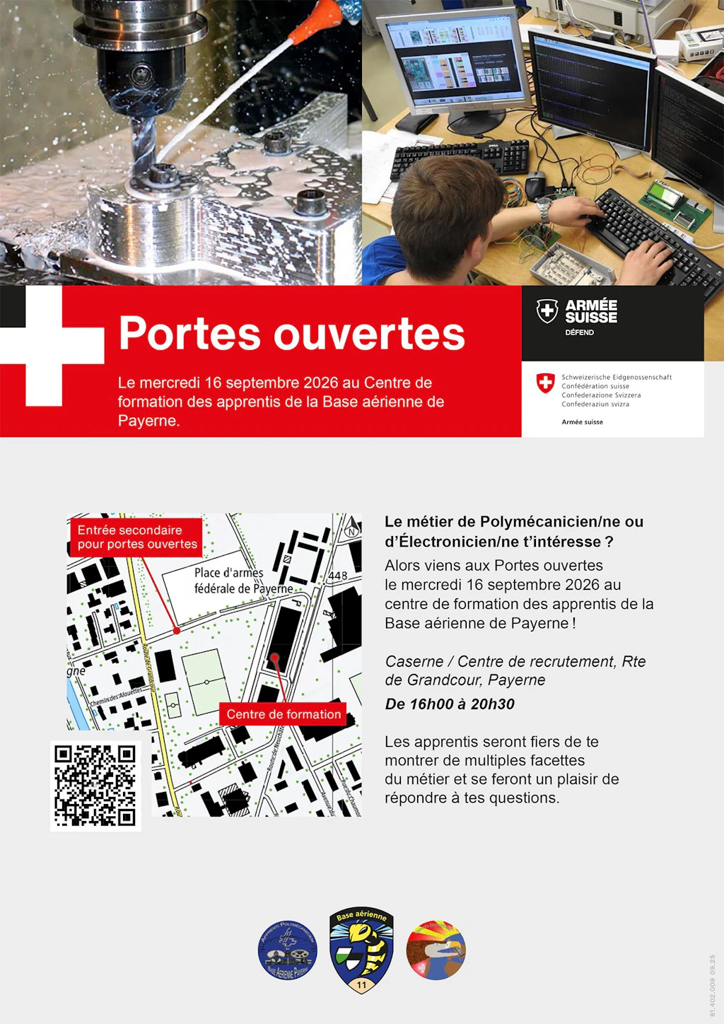 Portes Ouvertes Centre de formation Payerne 2026