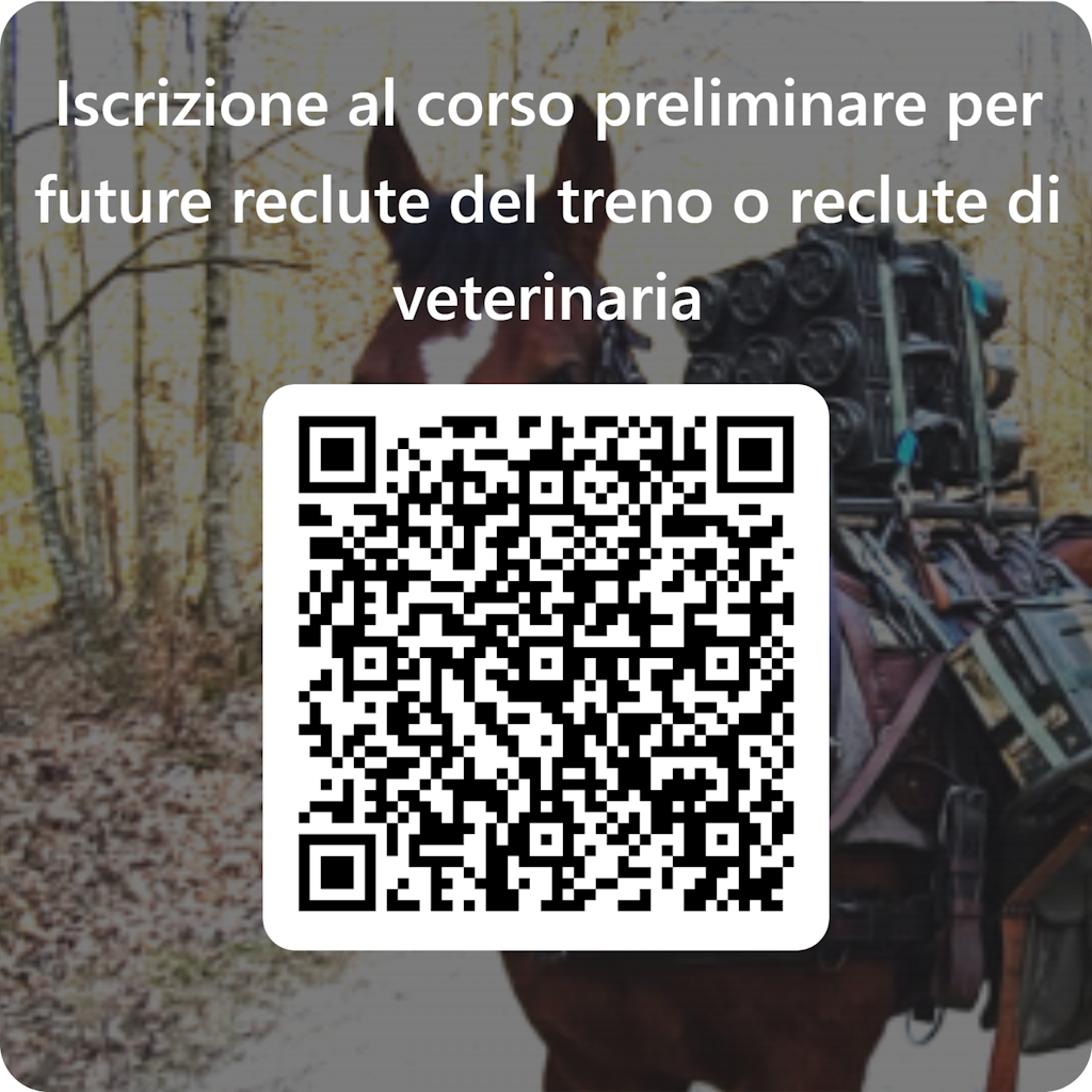 QR-Code Modulo di registrazione Corso per future reclute del treno e veterinarie