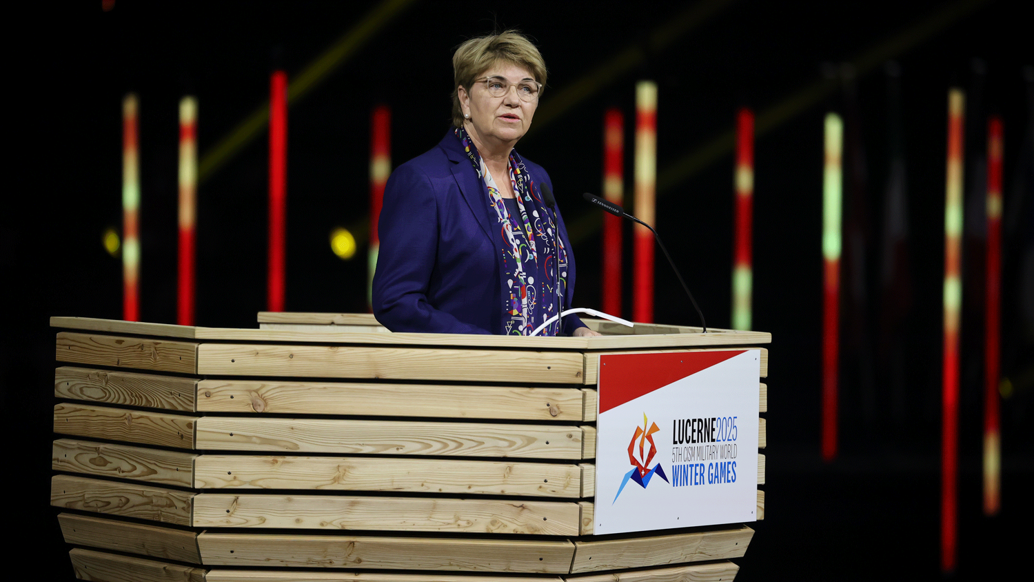 Impressions de la cérémonie d’ouverture des 5ème Jeux mondiaux militaires d’hiver 2025 à Lucerne.