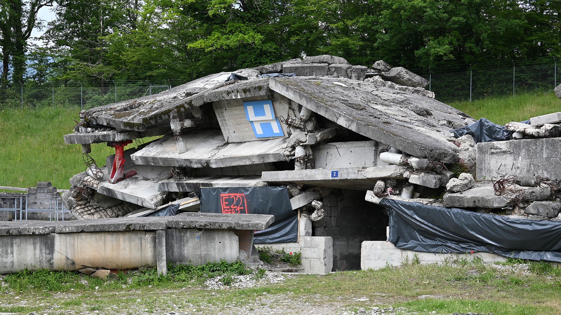 Uno dei 20 fabbricati d’esercitazione.