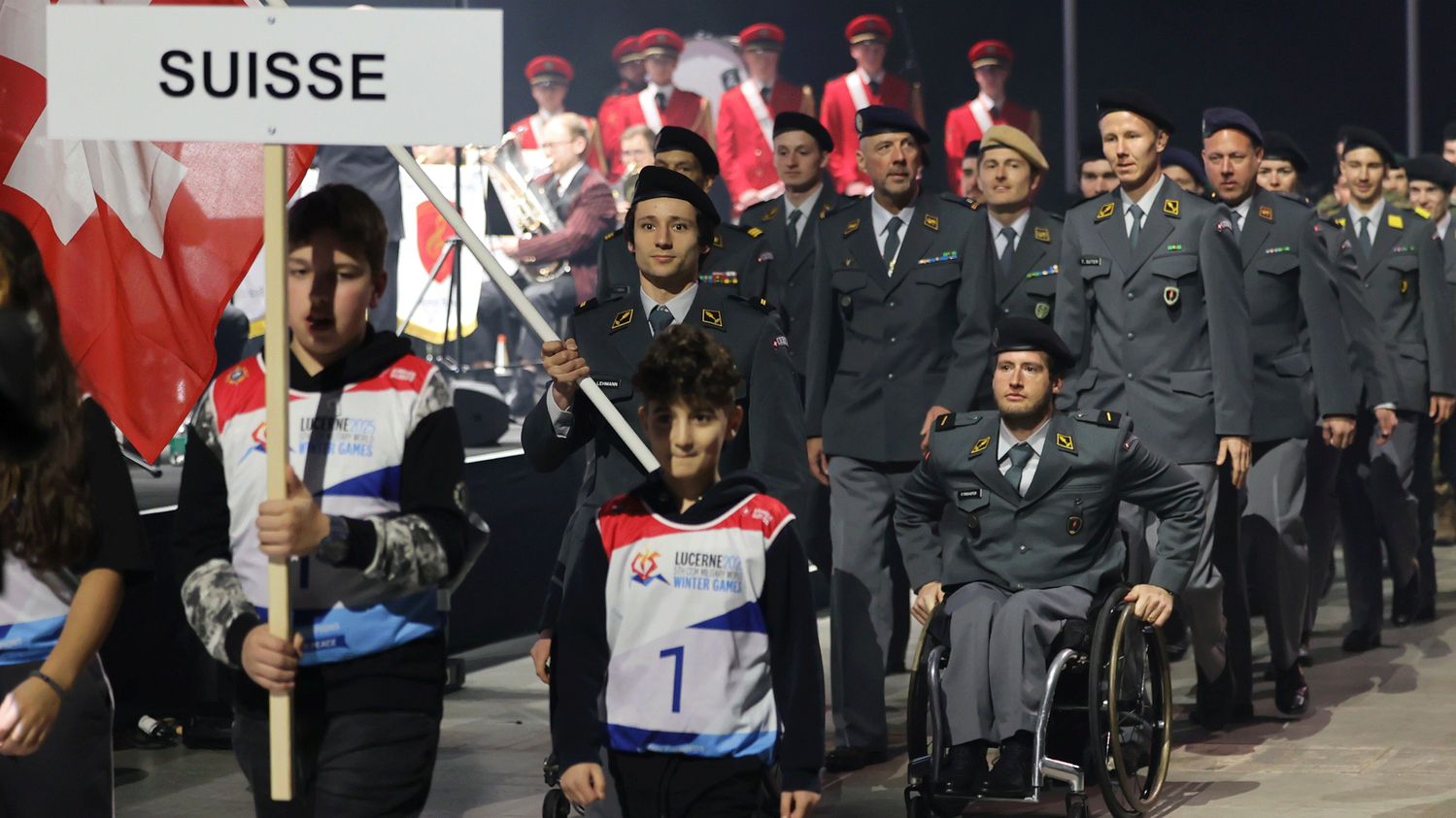 Impressioni sulla cerimonia di apertura dei 5° Giochi mondiali militari invernali 2025 a Lucerna.
