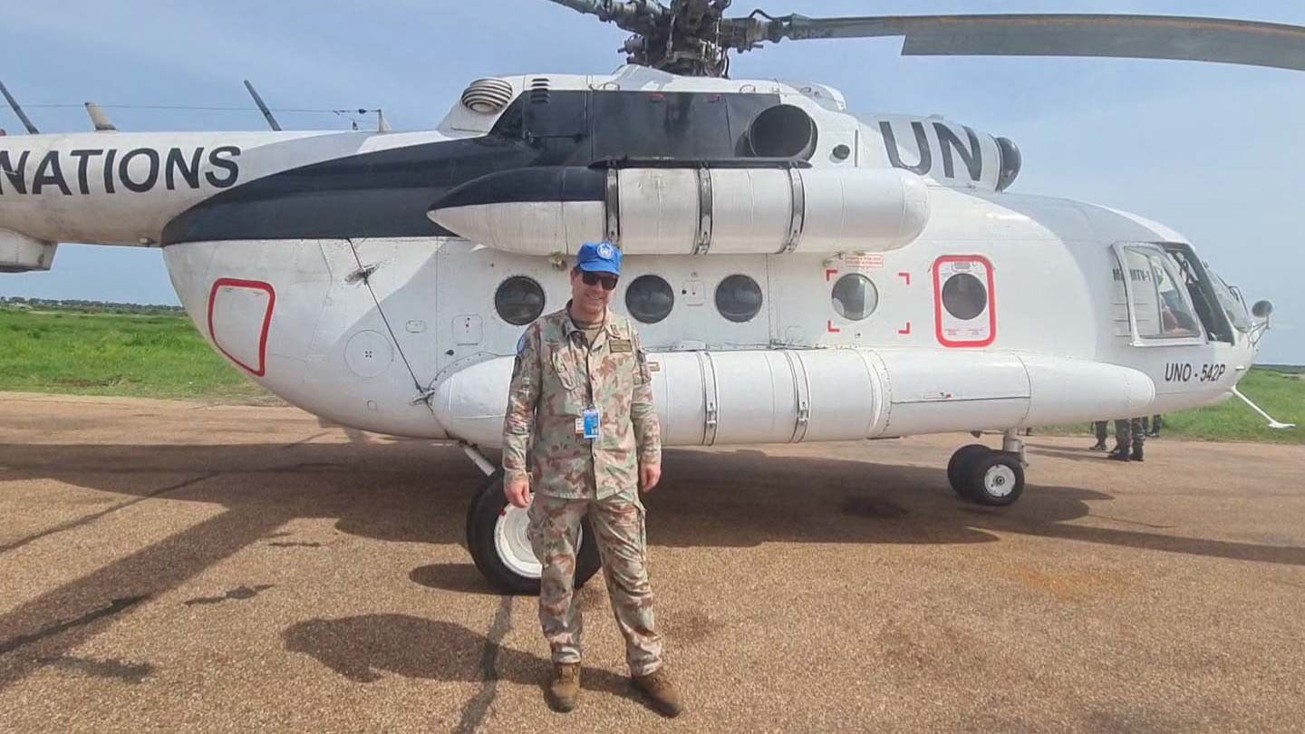 Le major Christoph Wyss se trouvait dans la mission de l'ONU au Sud-Soudan. En tant qu'analyste senior dans la cellule de renseignement, il était responsable de l'élaboration des tableaux de situation quotidiens.