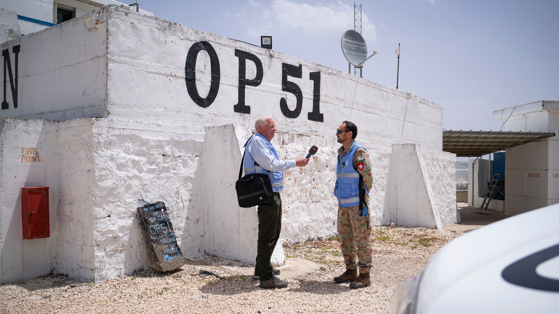 Affinché i rappresentanti dei media possano farsi un’idea in loco degli impieghi di promovimento della pace dell’Esercito svizzero, la Comunicazione SWISSINT organizza visite per i media, come in questo caso presso l'UNTSO in Medio Oriente.