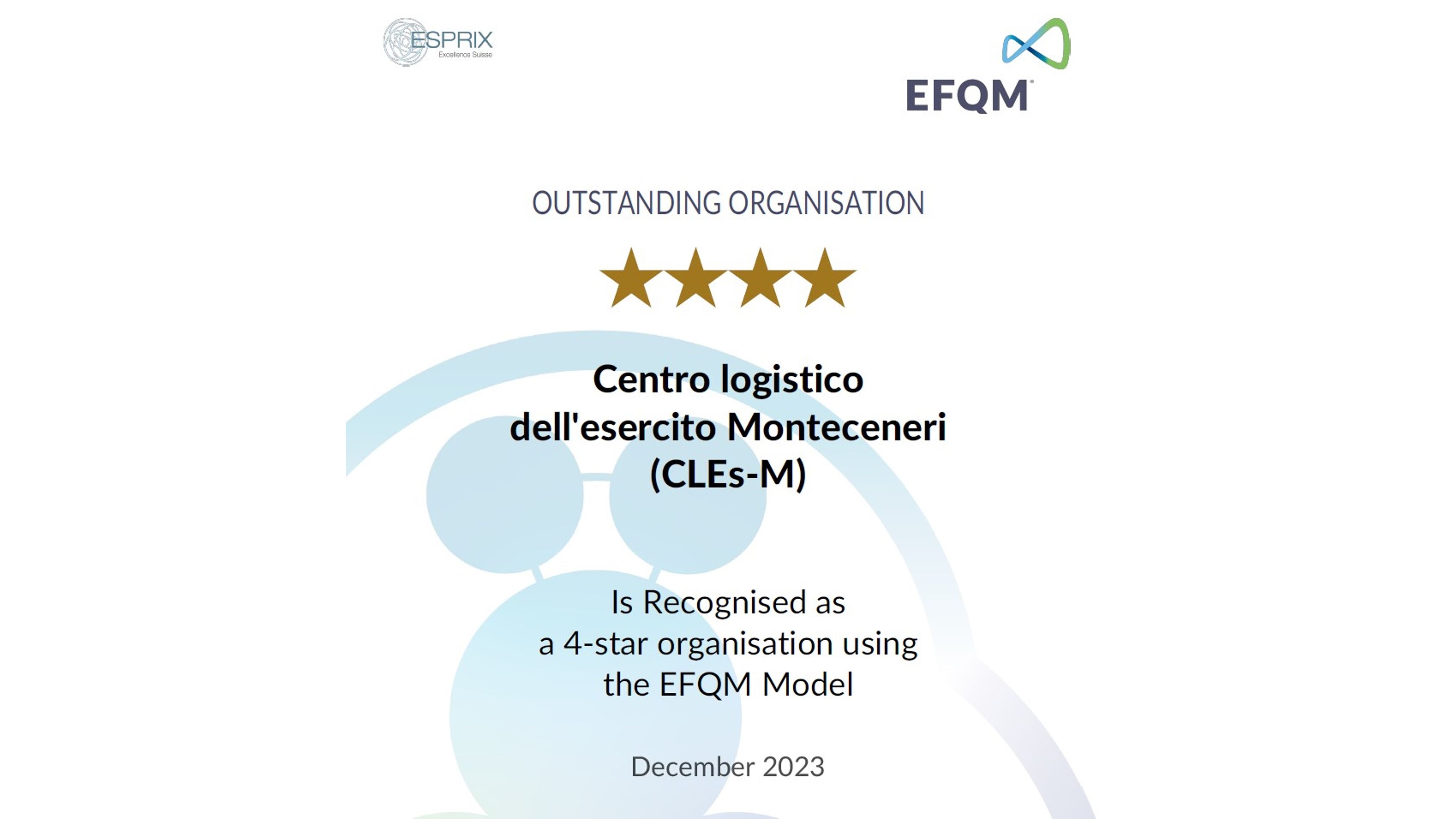 EFQM 4Star certificazione